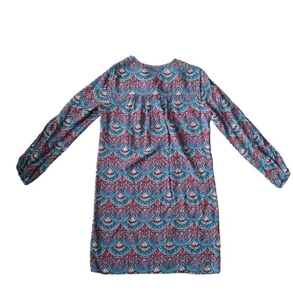 Chelsea & Violet Blue & Red Mandala Print Lightweight Shift Dress Women's Medium - Picture 2 of 15